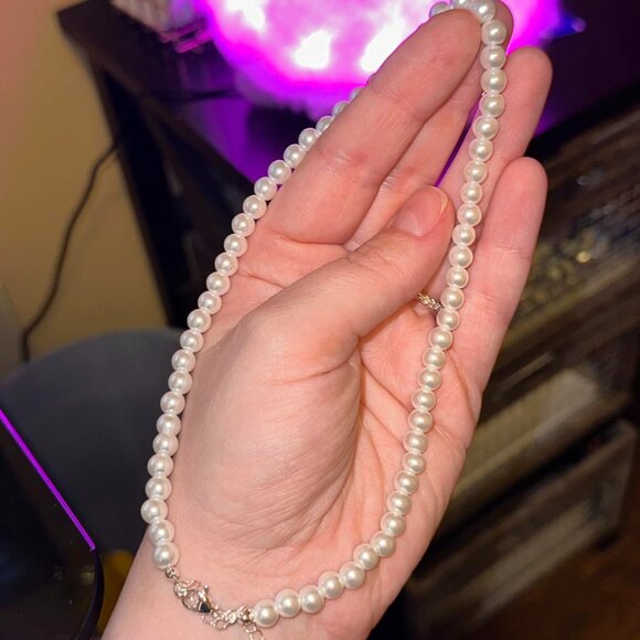 Neiman Marcus 6MM Wedding Round Imitation Pearl Necklace - Picture 4 of 6